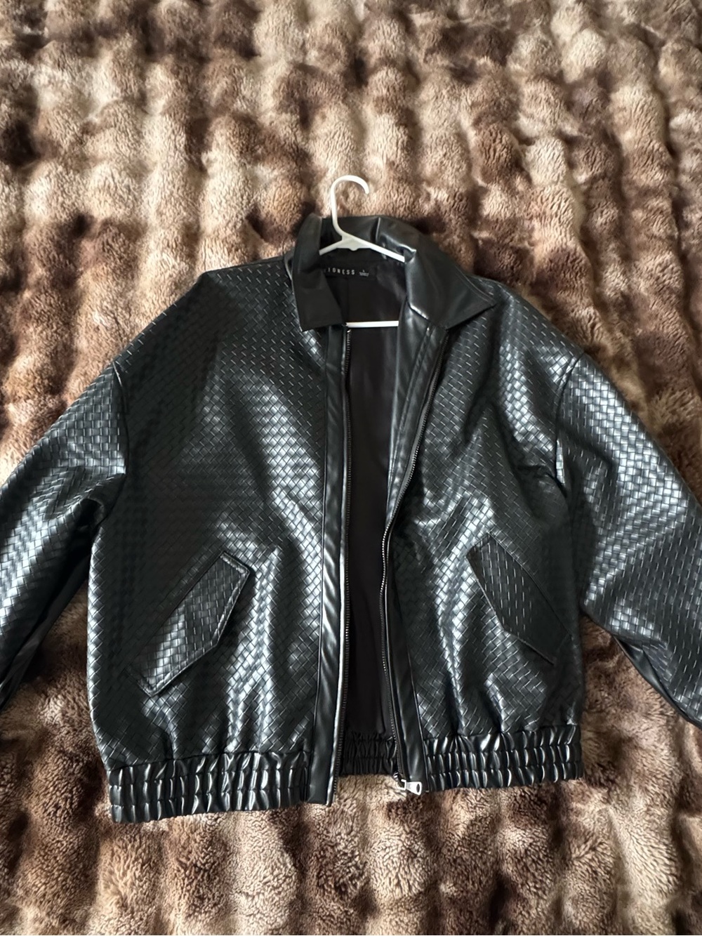 Quilted Black Bomber Jacket - Women